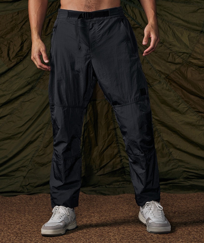 Black Grey Men's Gymshark Retake Woven Joggers | USA-90573