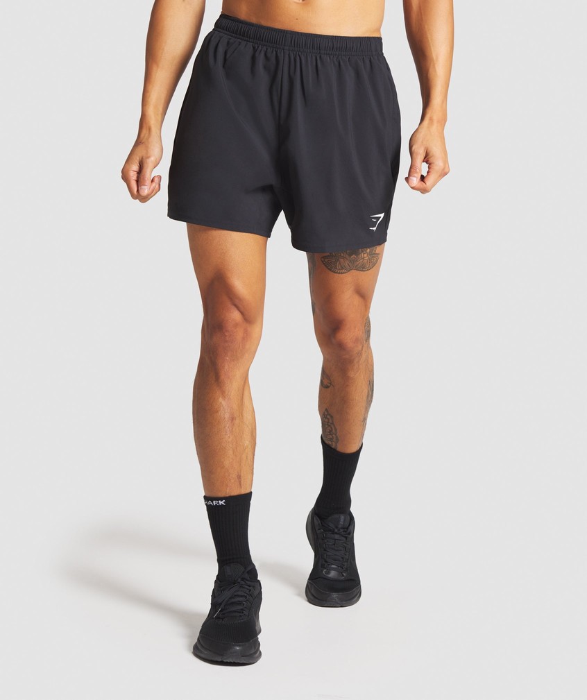 Black Men's Gymshark Arrival 5" Shorts | USA-97205