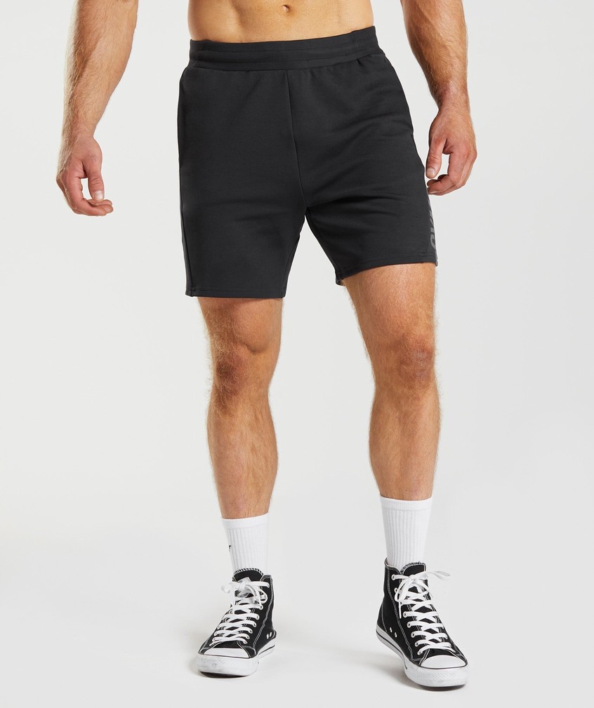 Black Men's Gymshark Bold React 7" Shorts | USA-96725