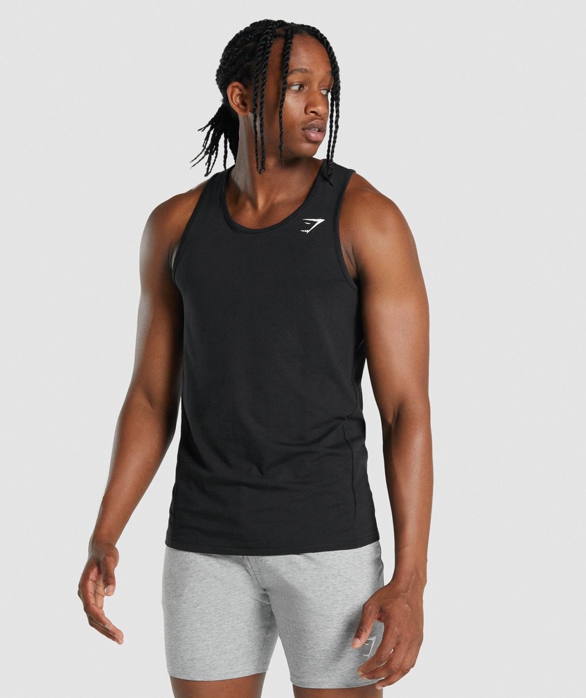 Black Men's Gymshark Critical 2.0 Tank | USA-29675