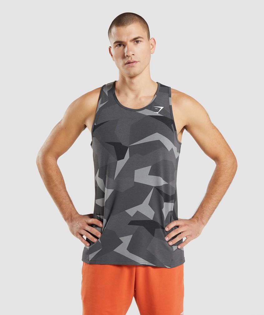 Black Men's Gymshark Critical Tank | USA-70148