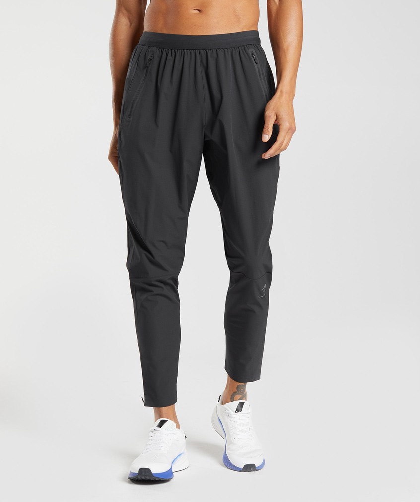 Black Men's Gymshark Hybrid Woven Joggers | USA-41692