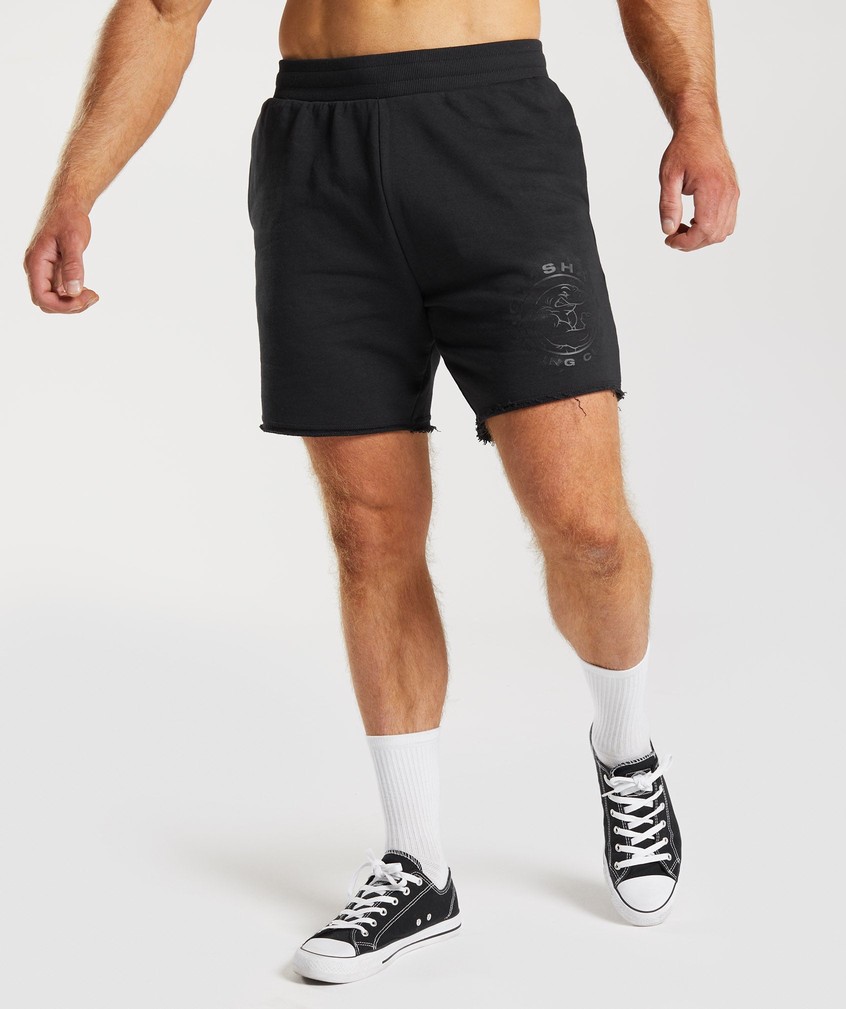 Black Men's Gymshark Legacy Shorts | USA-94827