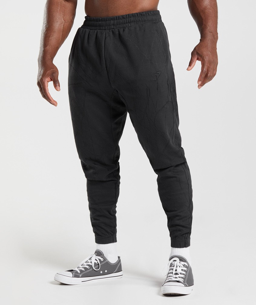 Black Men's Gymshark Power Joggers | USA-93562