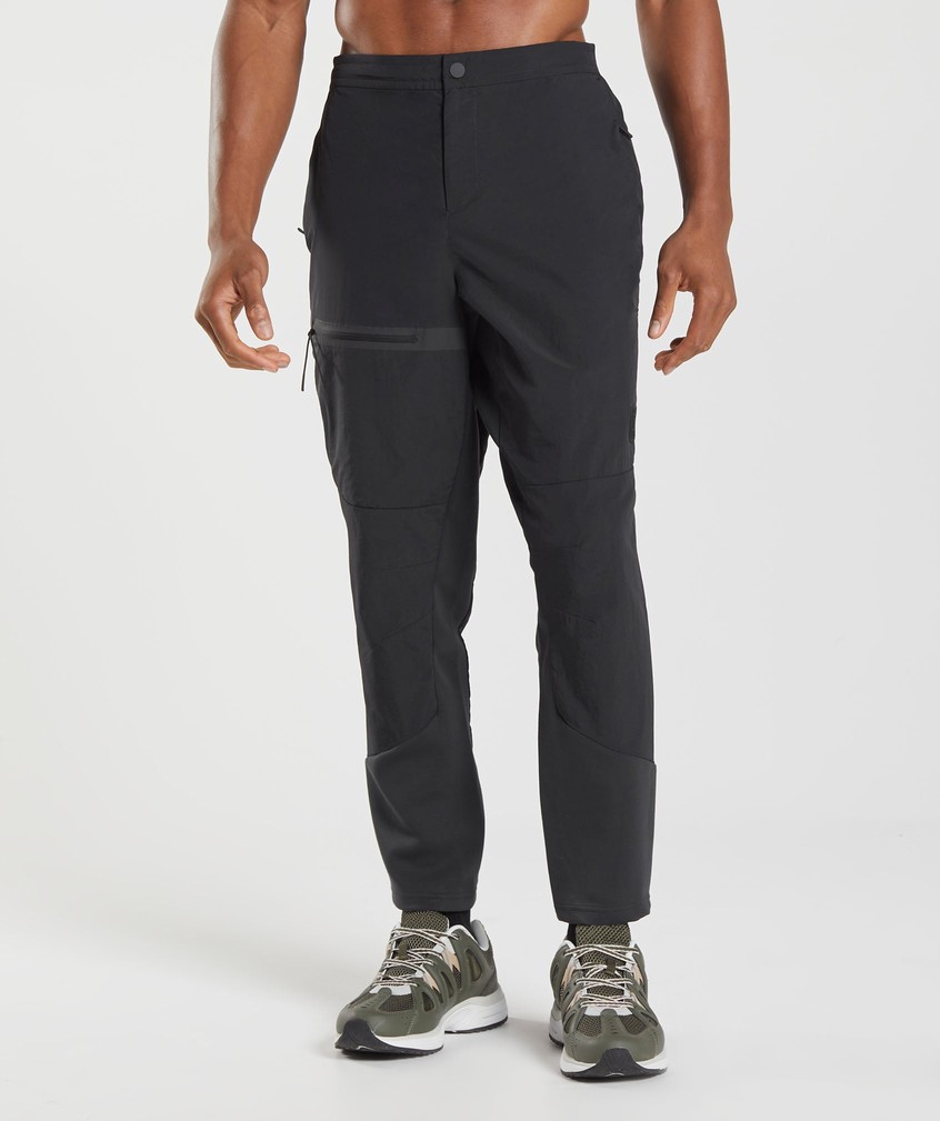 Black Men's Gymshark Retake Woven Joggers | USA-31942