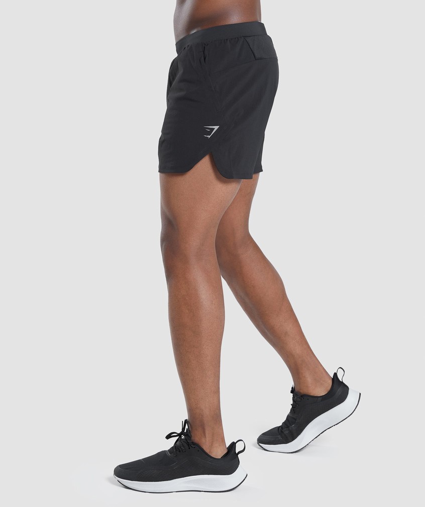 Black Men's Gymshark Speed Evolve 5" Shorts | USA-23614