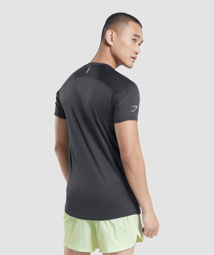 Black Men's Gymshark Speed Evolve T-Shirts | USA-45083