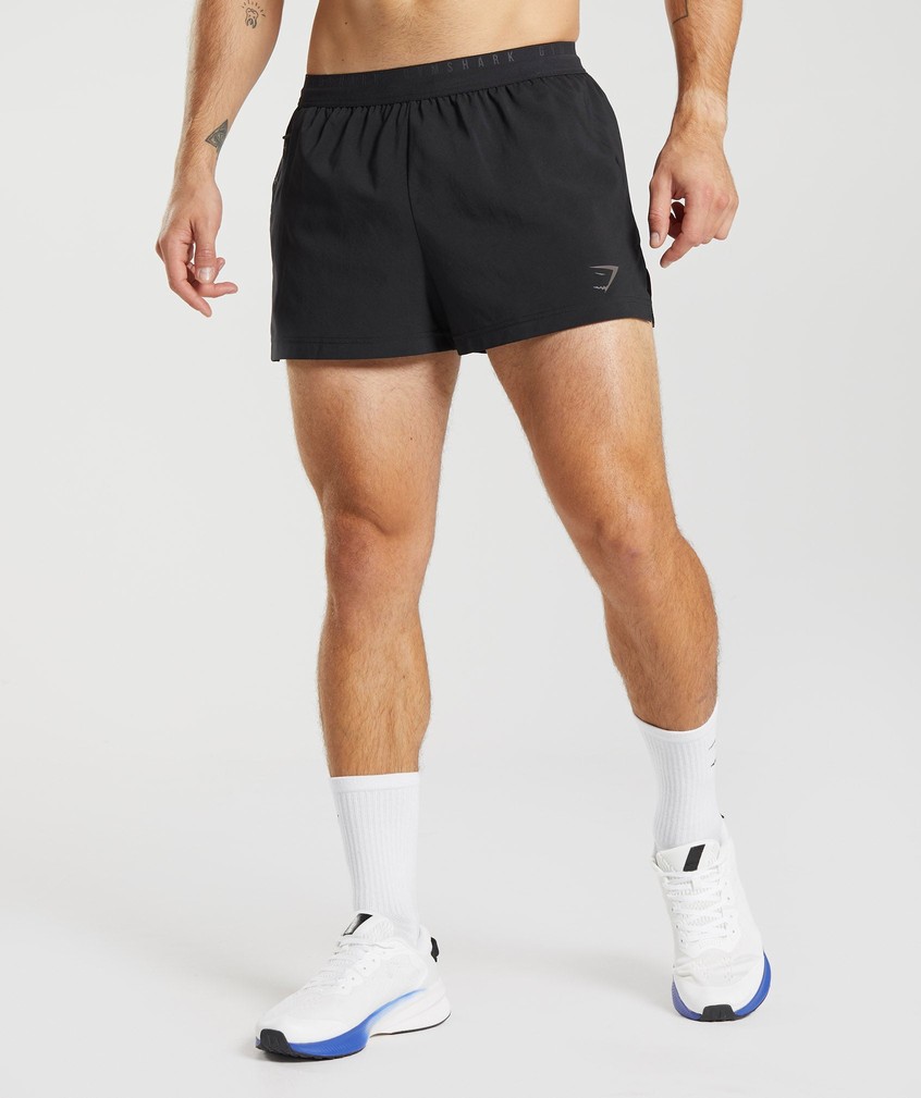 Black Men's Gymshark Sport 3" Shorts | USA-43709