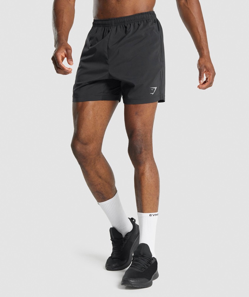 Black Men's Gymshark Sport Shorts | USA-08195