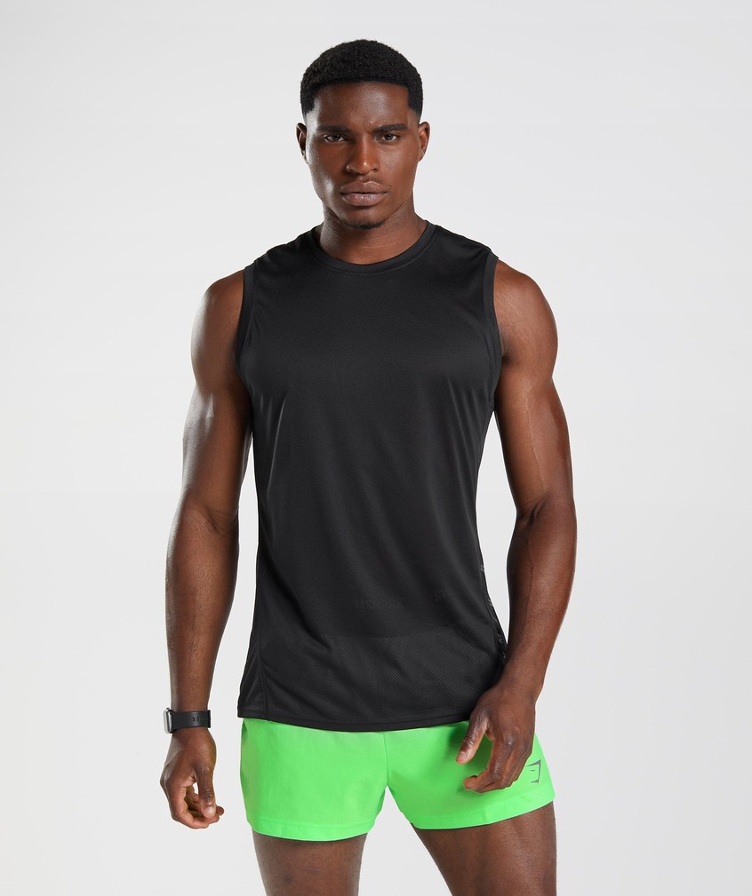 Black Men's Gymshark Sport Tank | USA-09673