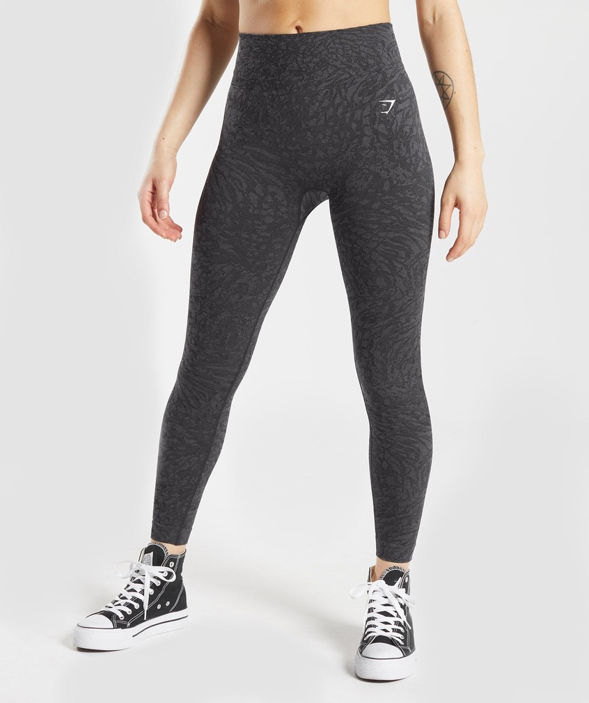 Black Women's Gymshark Adapt Animal Seamless Leggings | USA-18370