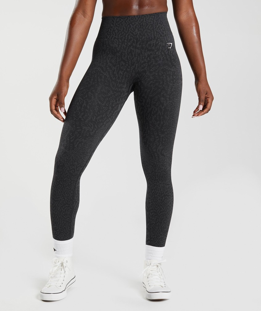 Black Women's Gymshark Adapt Animal Seamless Leggings | USA-84972