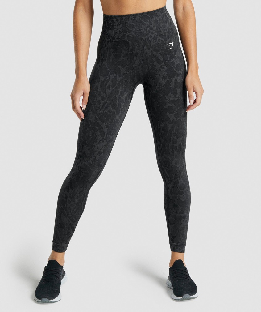 Black Women's Gymshark Adapt Animal Seamless Leggings | USA-96530