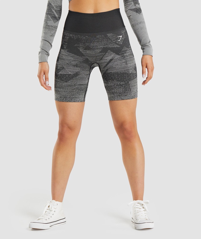 Black Women's Gymshark Adapt Ombre Seamless Shorts | USA-03427