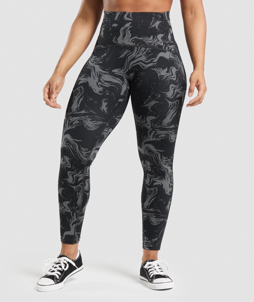 Black Women's Gymshark GS Power High Rise Leggings | USA-07548