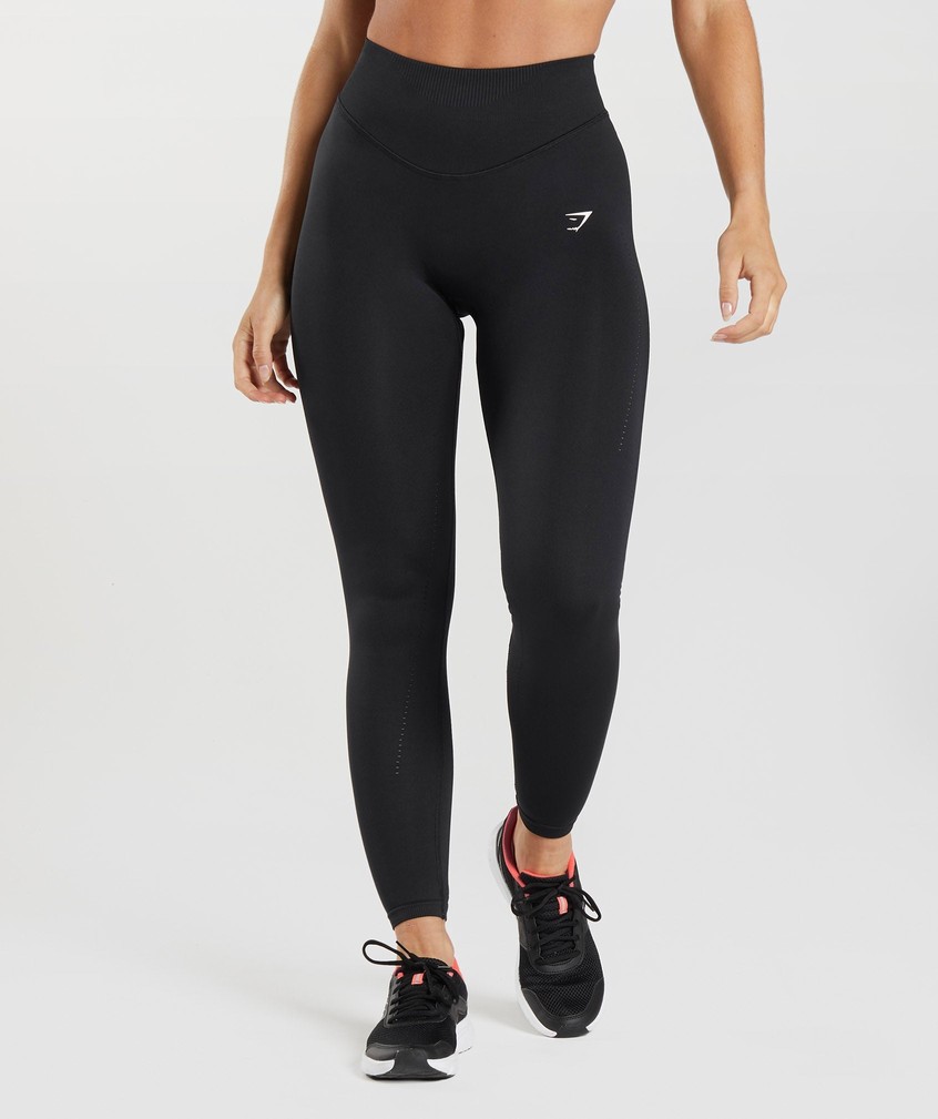 Black Women's Gymshark Sweat Seamless Sculpt Leggings | USA-23501