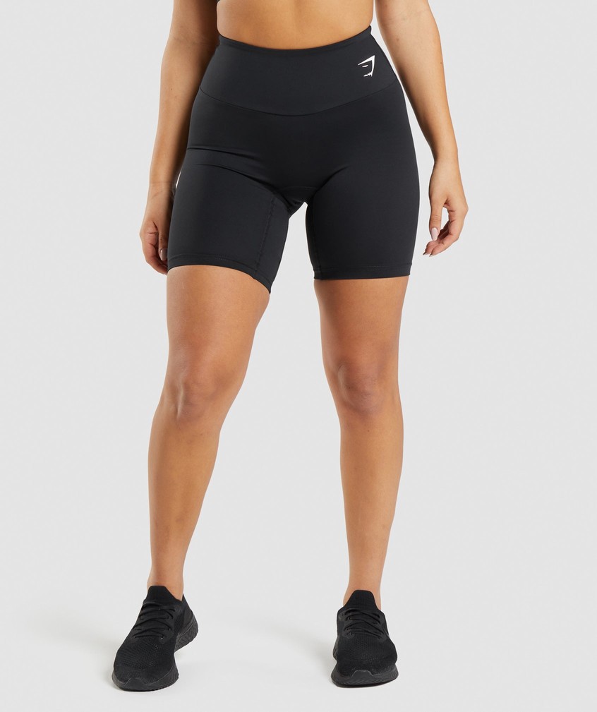 Black Women's Gymshark Training Cycling Shorts | USA-74025