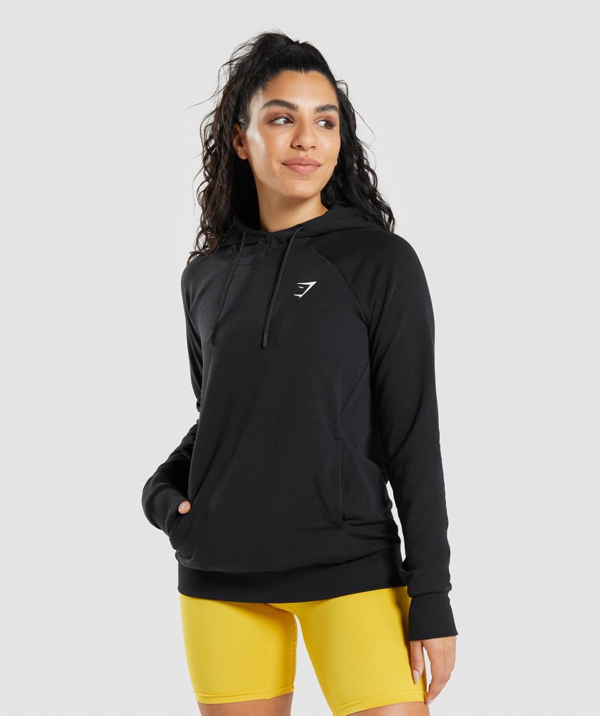 Black Women's Gymshark Training Hoodie | USA-18920