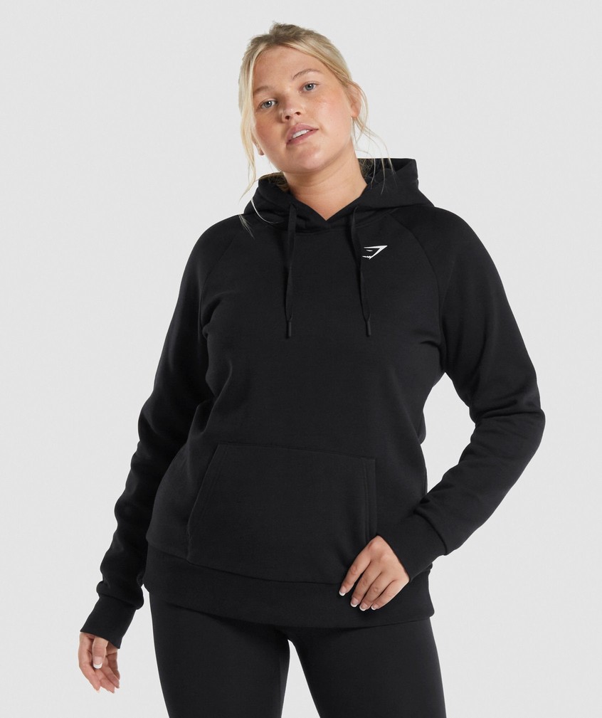 Black Women's Gymshark Training Hoodie | USA-45961