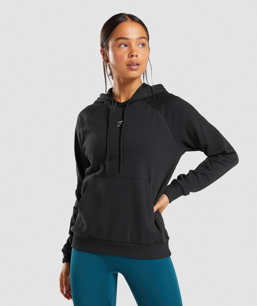 Black Women's Gymshark Training Hoodie | USA-96051