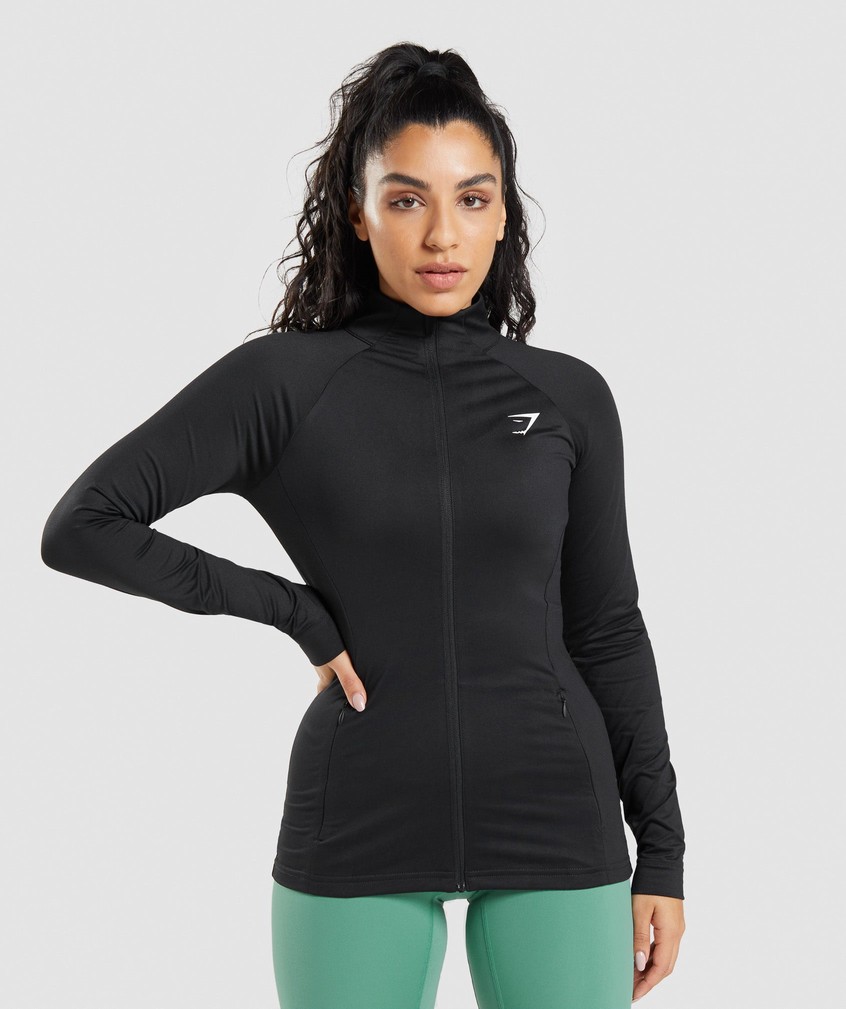 Black Women's Gymshark Training Jackets | USA-51698