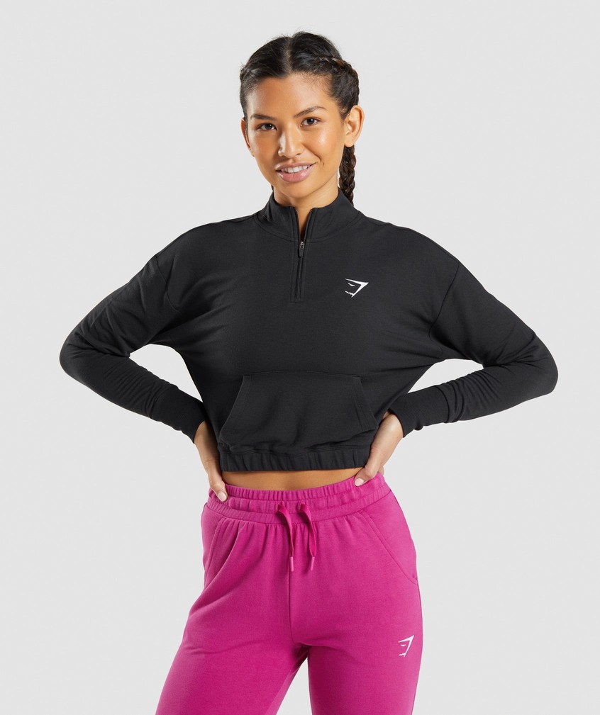 Black Women's Gymshark Training Pippa Pullover | USA-27189