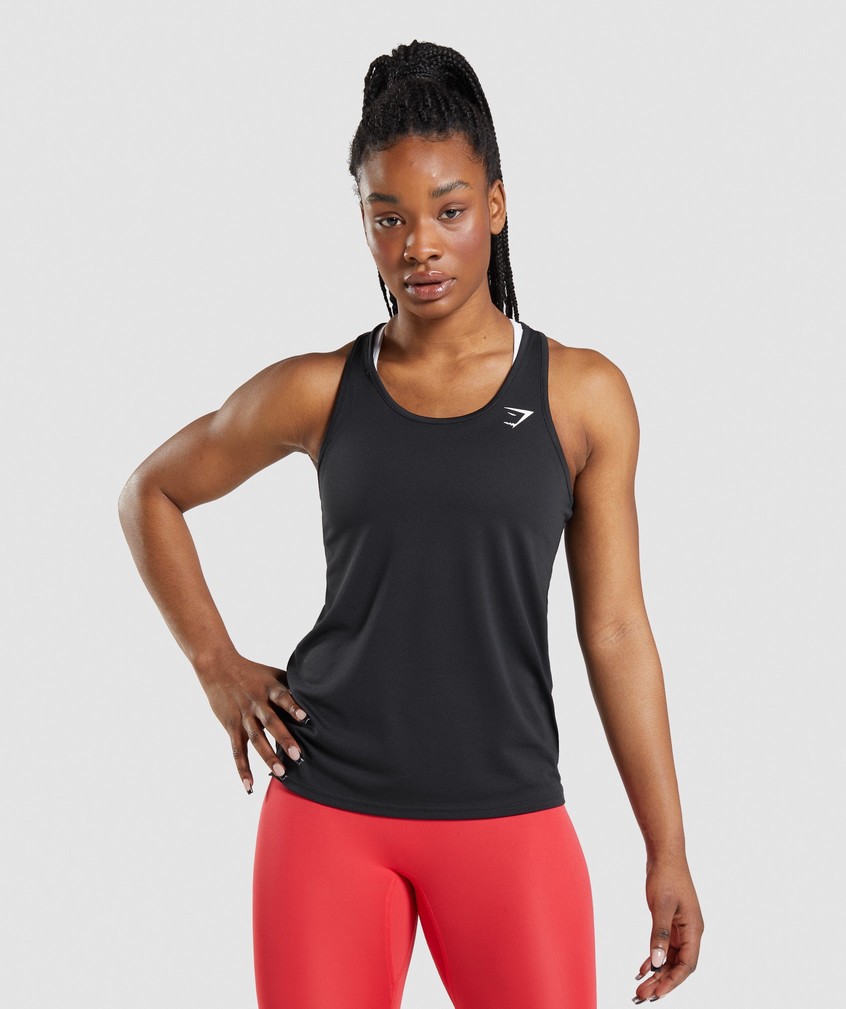 Black Women's Gymshark Training Vest | USA-50649