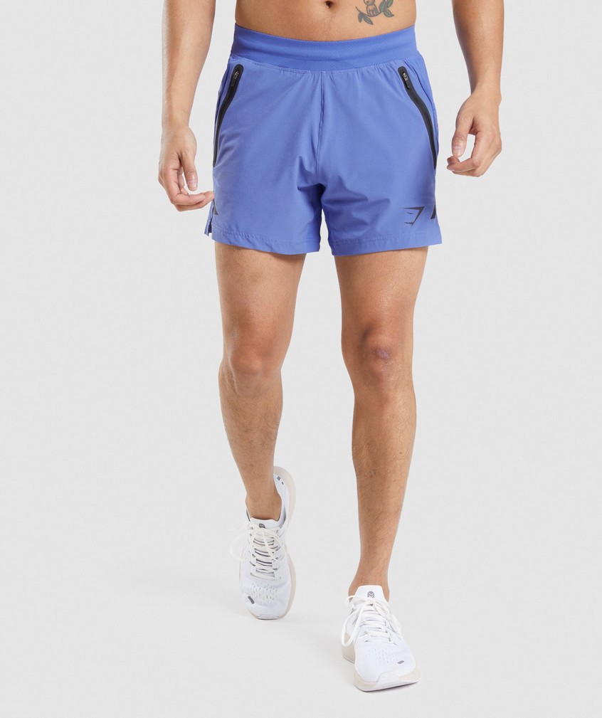 Blue Men's Gymshark Apex 5" Perform Shorts | USA-13065