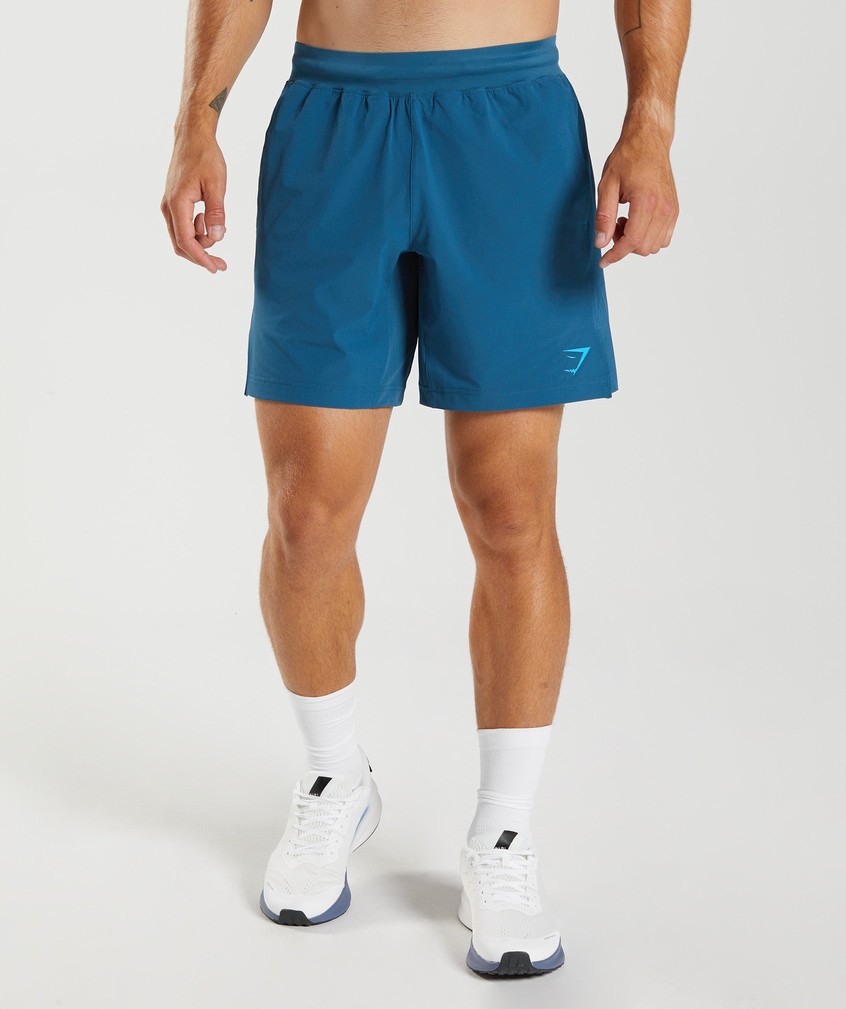 Blue Men's Gymshark Apex 8" Function Shorts | USA-85042