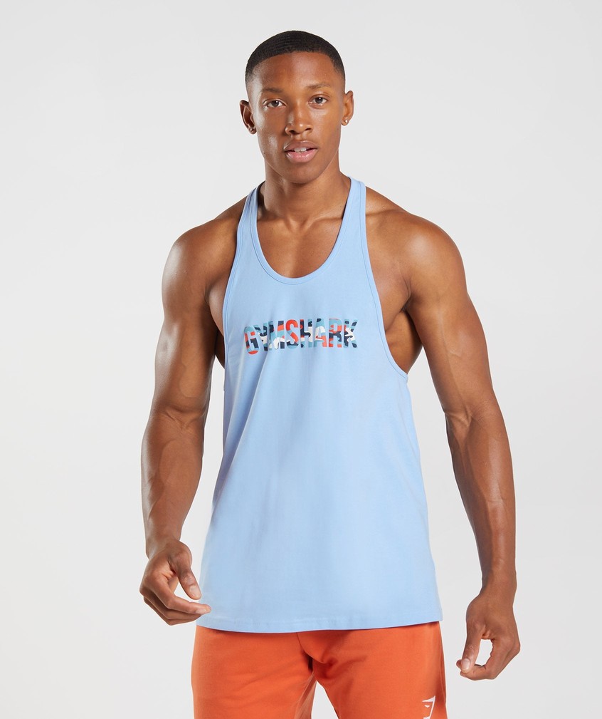 Blue Men's Gymshark Apollo Infill Stringer | USA-64281