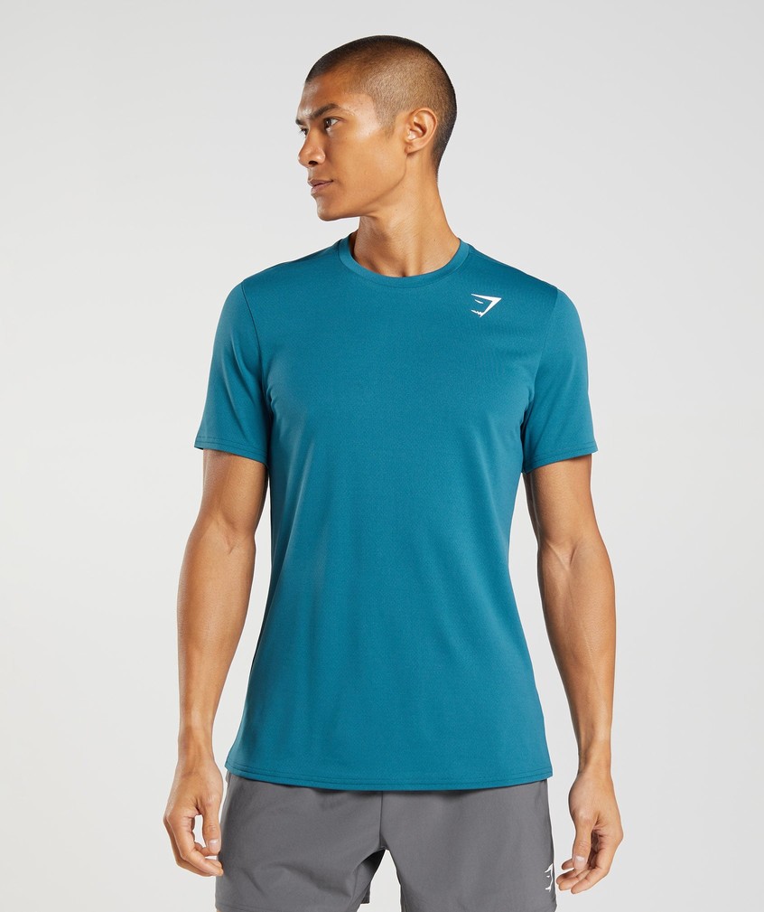 Blue Men's Gymshark Arrival T-Shirts | USA-83096