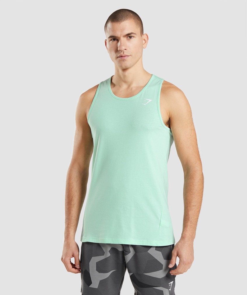 Blue Men's Gymshark Critical Tank | USA-38974