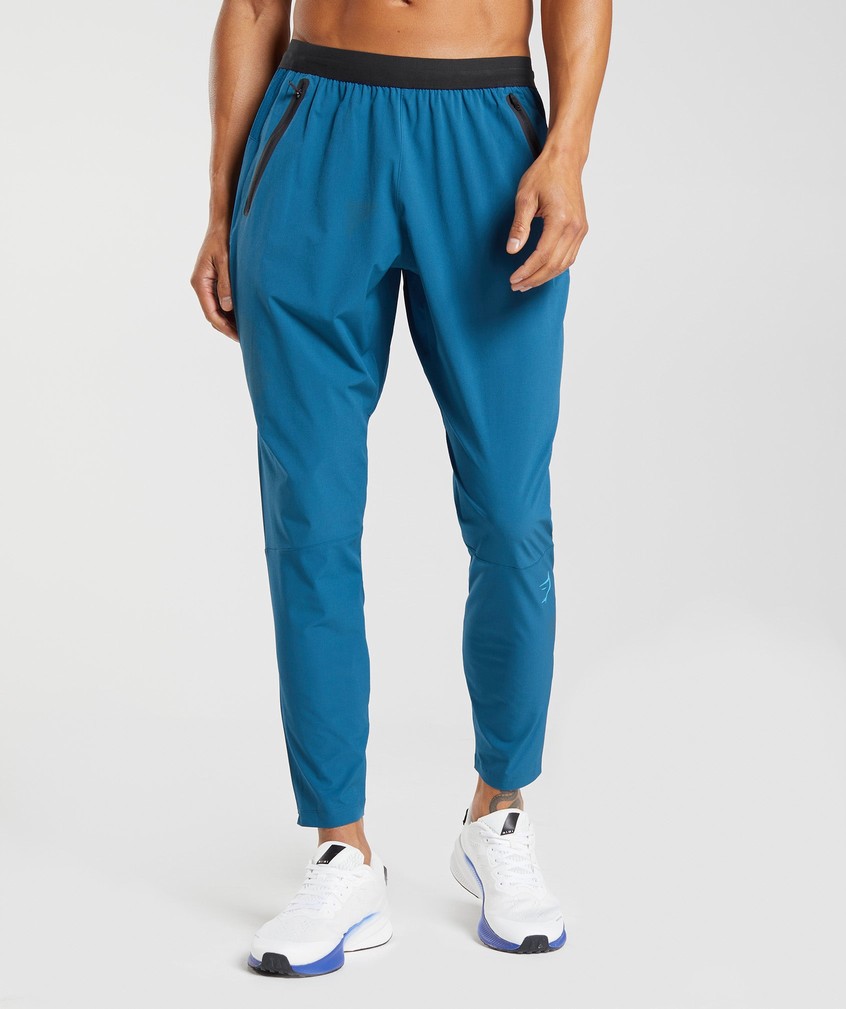 Blue Men's Gymshark Hybrid Woven Joggers | USA-32594