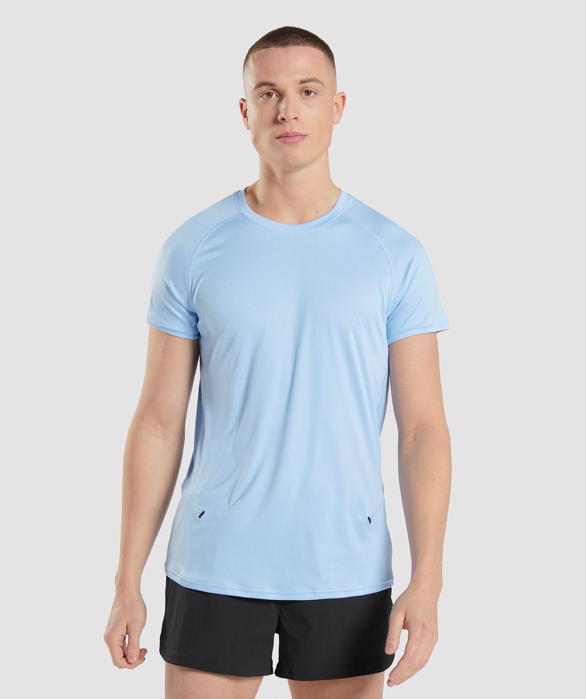 Blue Men's Gymshark Speed Evolve T-Shirts | USA-31087