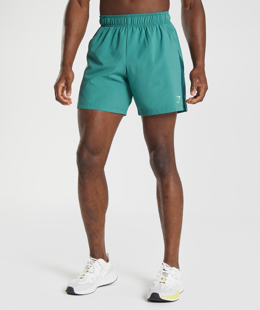 Blue / Turquoise Men's Gymshark Sport Shorts | USA-30458