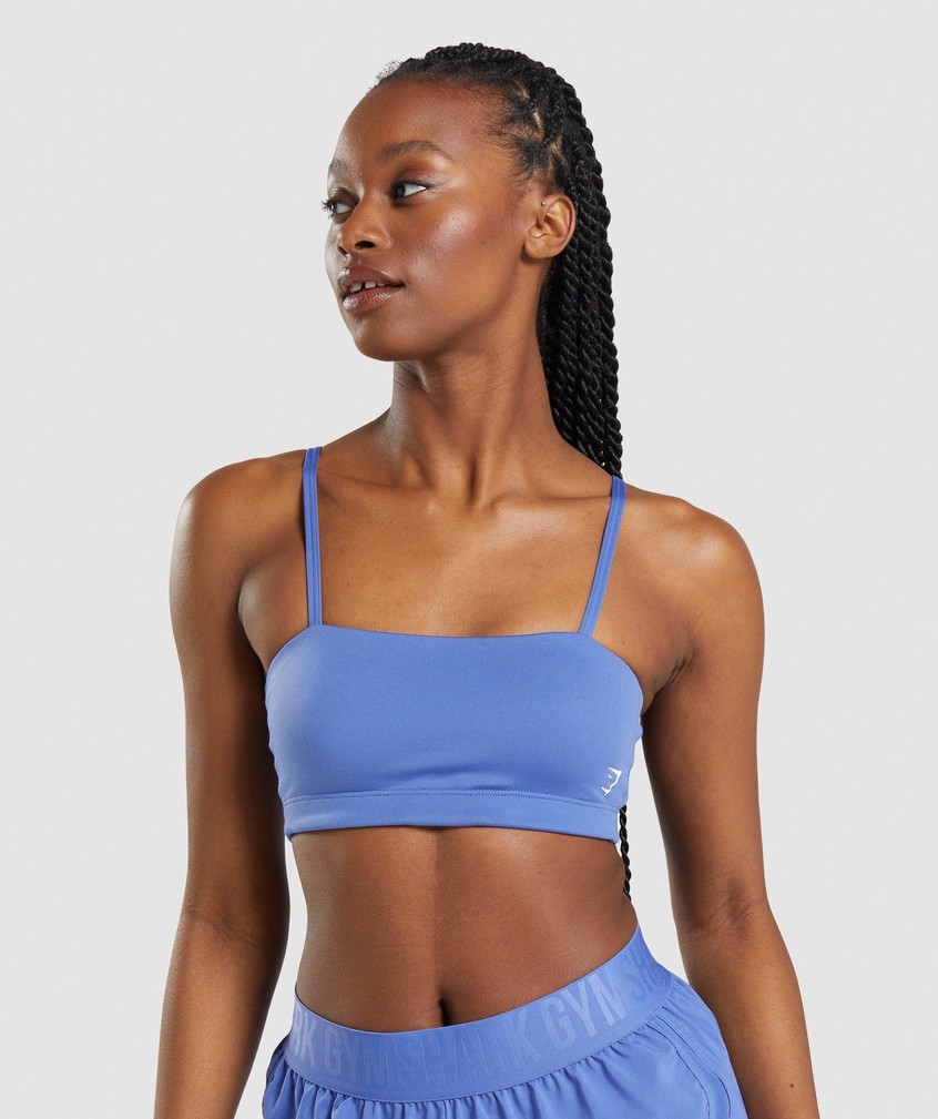 Blue Women's Gymshark Bandeau Sports Bra | USA-60814