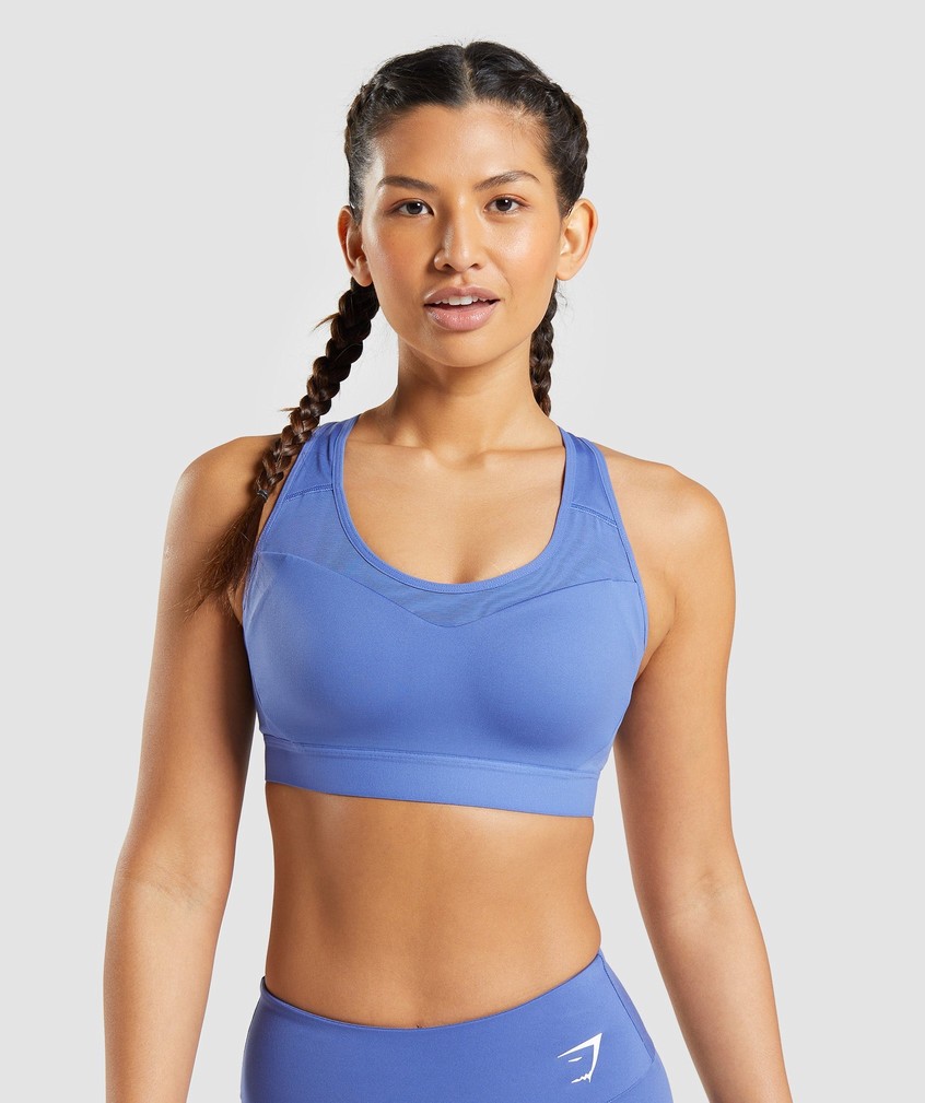 Blue Women's Gymshark Open Back Sports Bra | USA-90374