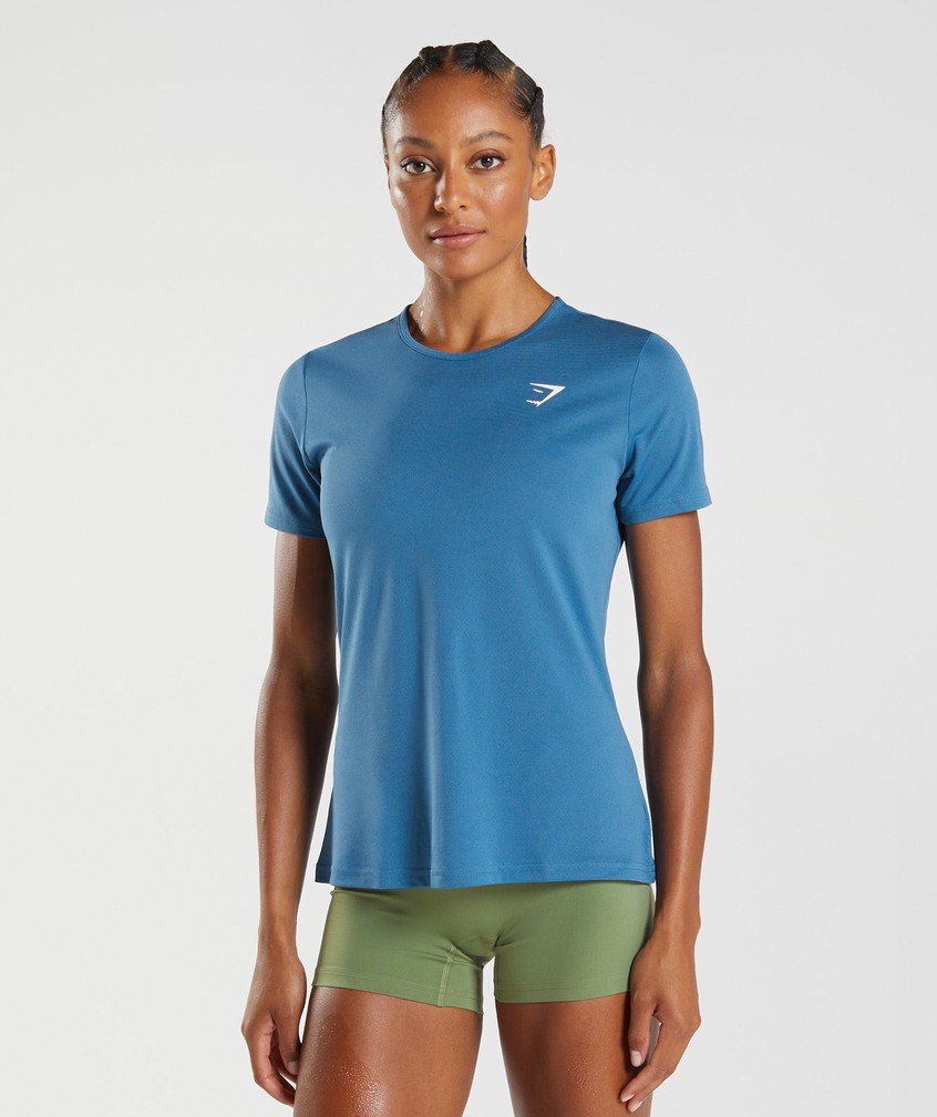 Blue Women's Gymshark Training T-Shirts | USA-74581