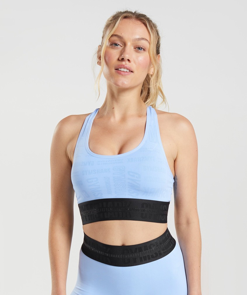 Blue Women's Gymshark Vision Sports Bra | USA-25164