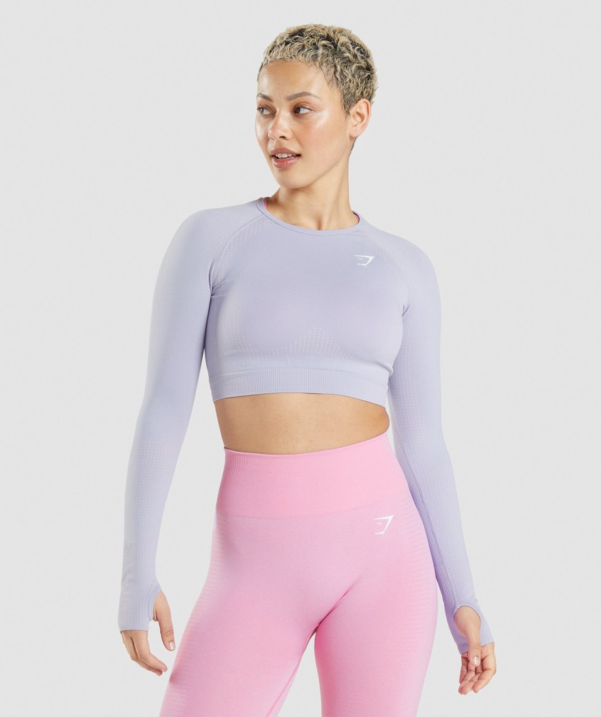 Blue Women's Gymshark Vital Seamless 2.0 Crop Top T-Shirts | USA-08753