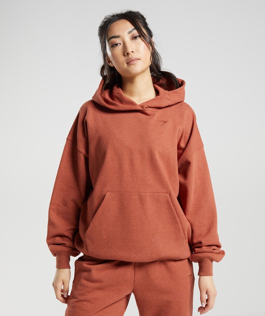 Brown Women's Gymshark Rest Day Sweats Hoodie | USA-31856