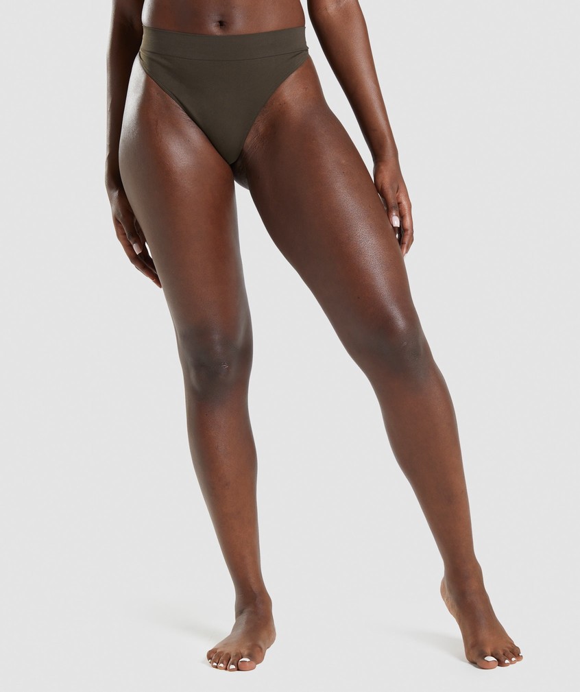 Brown Women's Gymshark Seamless High Rise Thong | USA-14859