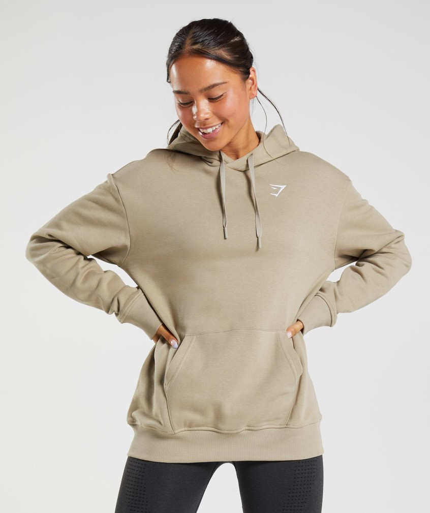 Brown Women's Gymshark Training Oversized Hoodie | USA-82409