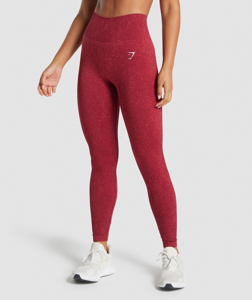 Burgundy Women's Gymshark Adapt Fleck Seamless Leggings | USA-95213