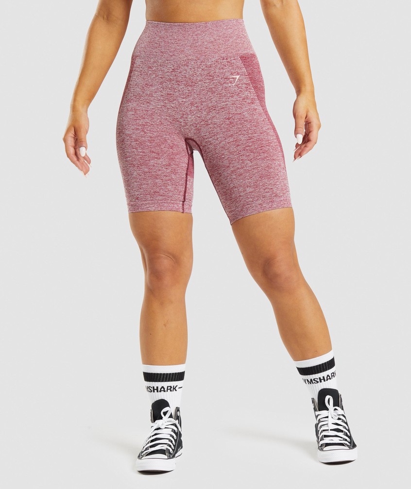 Burgundy Women's Gymshark Flex Cycling Shorts | USA-36820