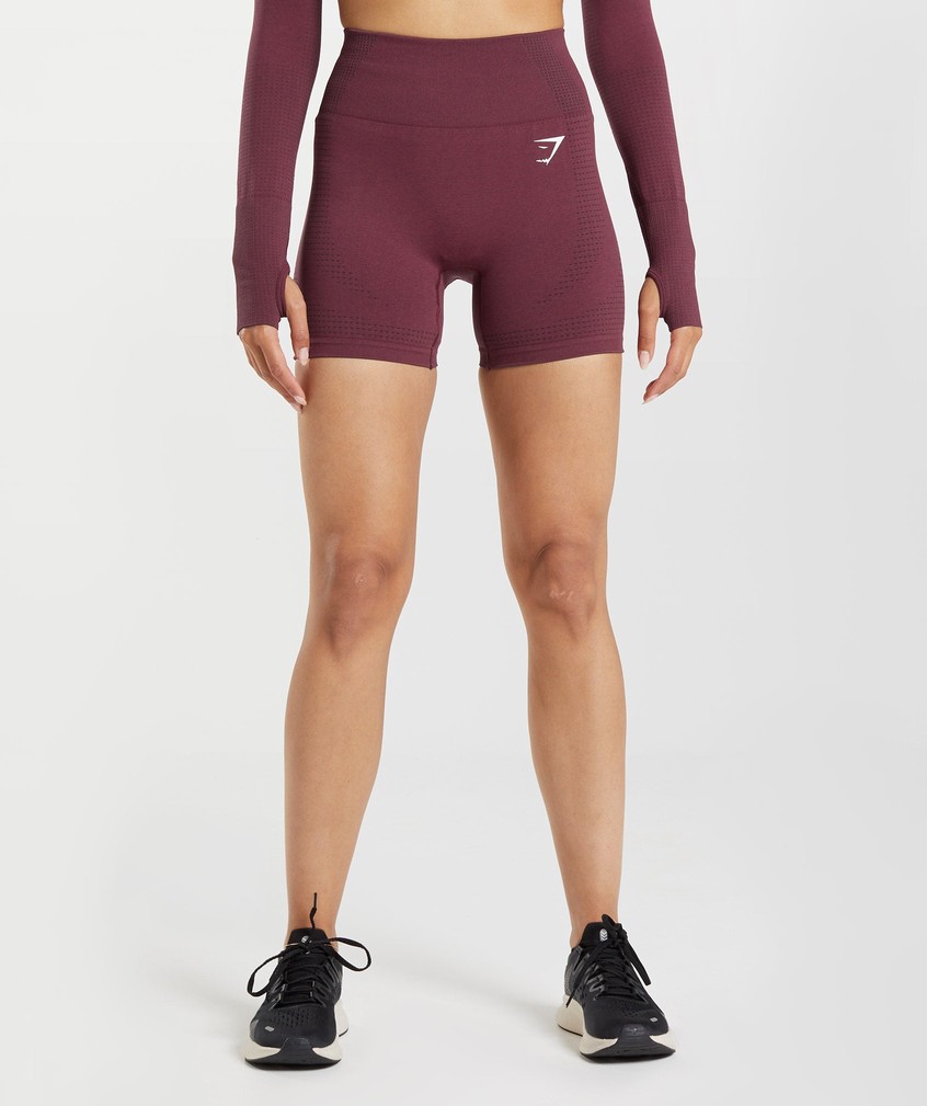 Burgundy Women's Gymshark Vital Seamless 2.0 Shorts | USA-89615