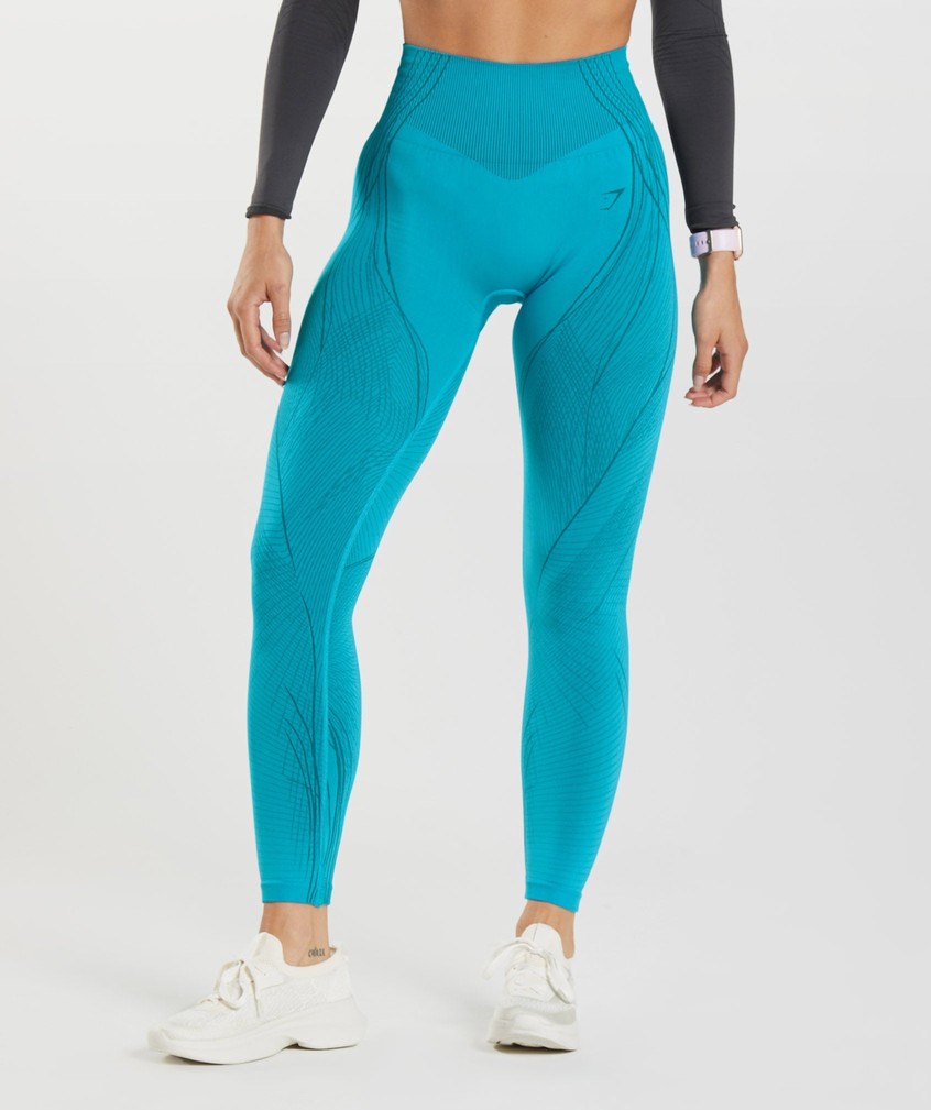 Dark Grey Blue Women's Gymshark Apex Seamless Leggings | USA-81726