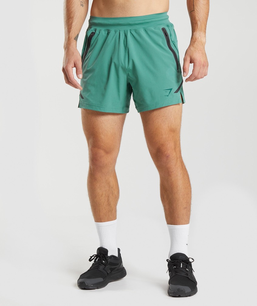 Green Men's Gymshark Apex 5" Perform Shorts | USA-20871