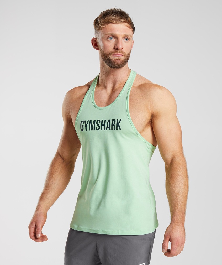 Green Men's Gymshark Apollo Stringer | USA-95608