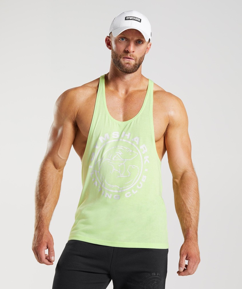 Green Men's Gymshark Legacy Stringer | USA-17256